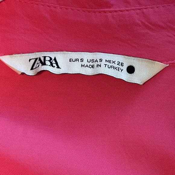 Zara Pink Set: High-Waisted Shorts & Shirt With Pockets - Picture 4 of 6